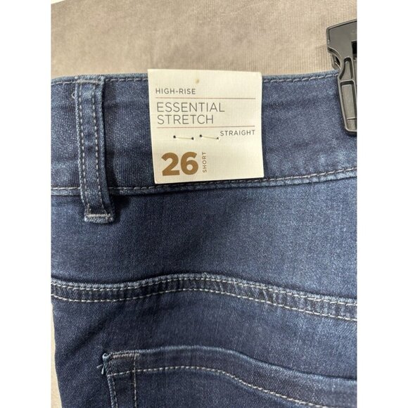 Lane Bryant High Rise Essential Stretch Jeans Womens 26 Short Blue Straight NEW - Picture 4 of 9